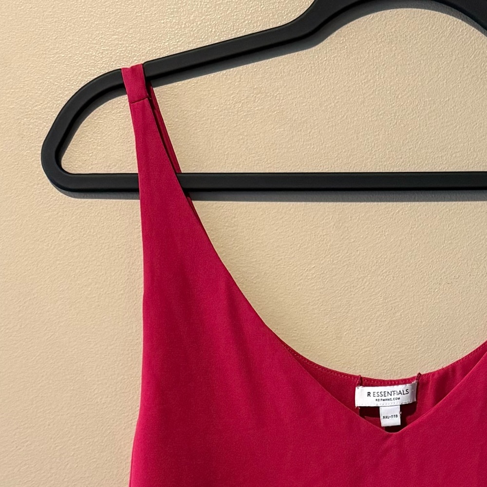 Reitmans Raspberry Red Layered Cami Tank Top - Picture 5 of 12